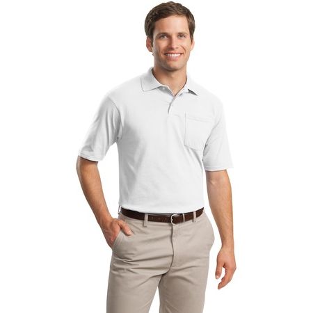 JERZEES -SpotShield 5.6-Ounce Jersey Knit Sport Shirt with Pocket. 436MP