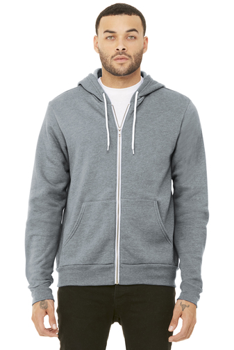 Bella+Canvas Unisex Sponge Fleece Full-Zip Hoodie. BC3739