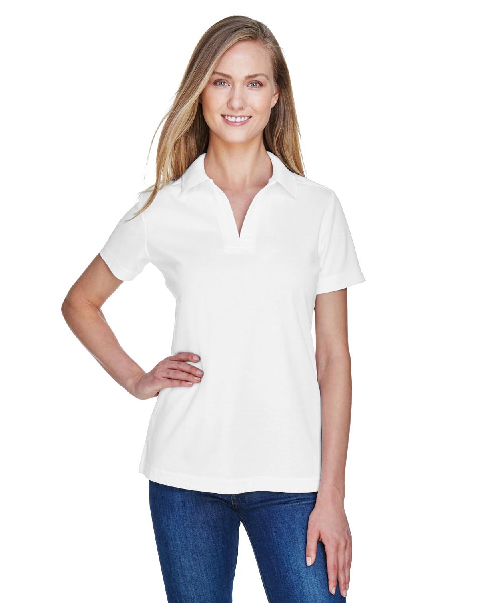 Devon & Jones CrownLux Performance Ladies' Plaited Polo. DG20W