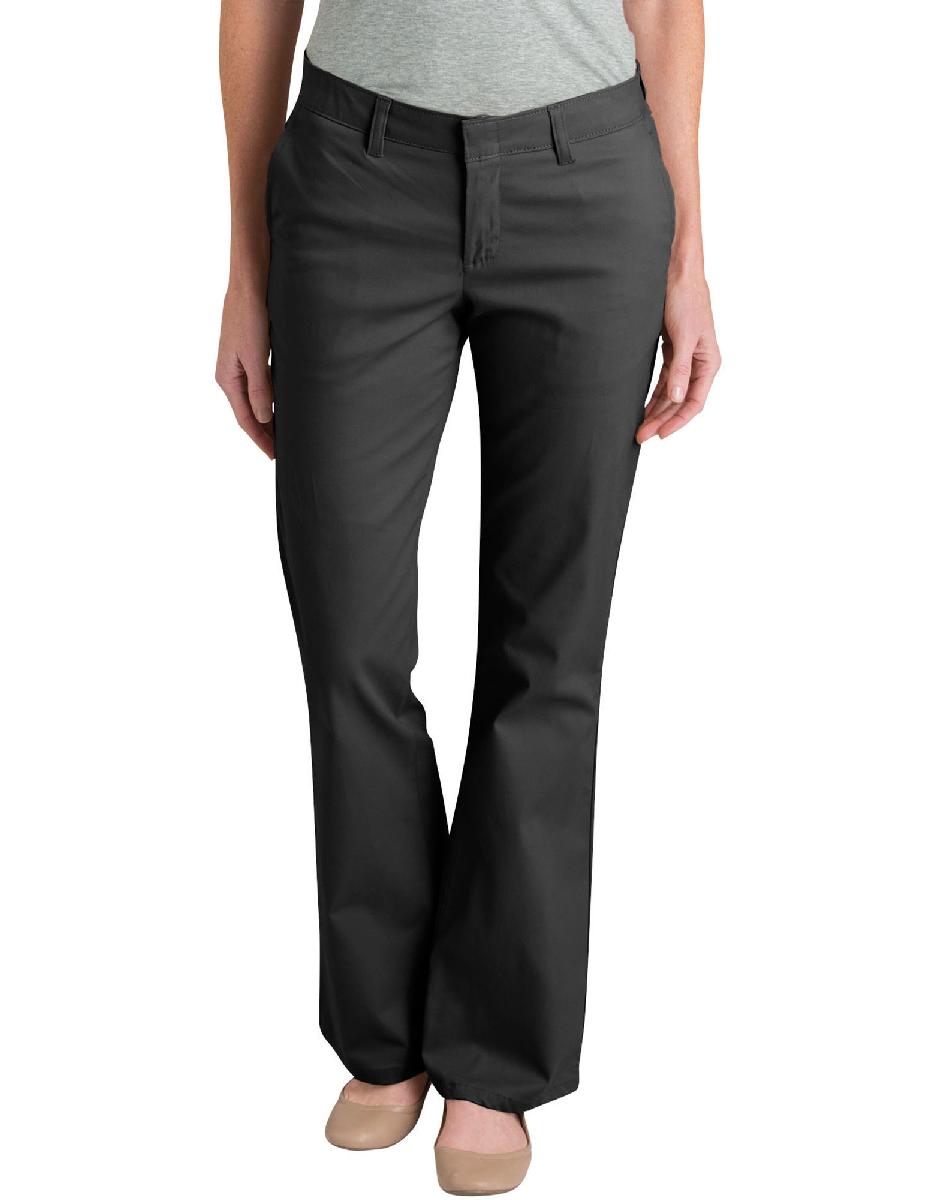 DICKIES WOMENS SLIM BOOT STRETCH TWILL PANT - REGULAR. FP121.