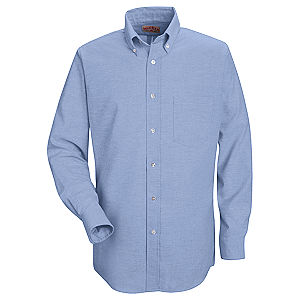 Executive Button-Down Solid Shirt - Long Sleeve. SR70.