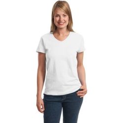 HanesLadies ComfortSoft V-Neck T-Shirt. 5780