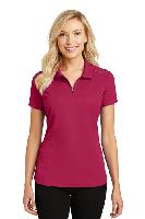 Port Authority &#174;  Ladies Pinpoint Mesh Zip Polo. L580