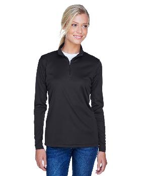 UltraClub Ladies' Cool & Dry Sport Performance Interlock 1/4-Zip Pullover. 8424L