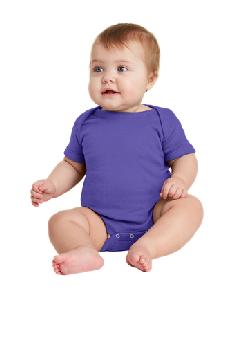 Rabbit Skins &#153;  Infant Short Sleeve Baby Rib Bodysuit. RS4400