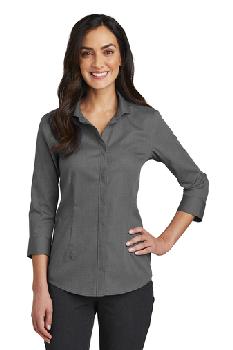 Red House Ladies 3/4-Sleeve Nailhead Non-Iron Shirt. RH690